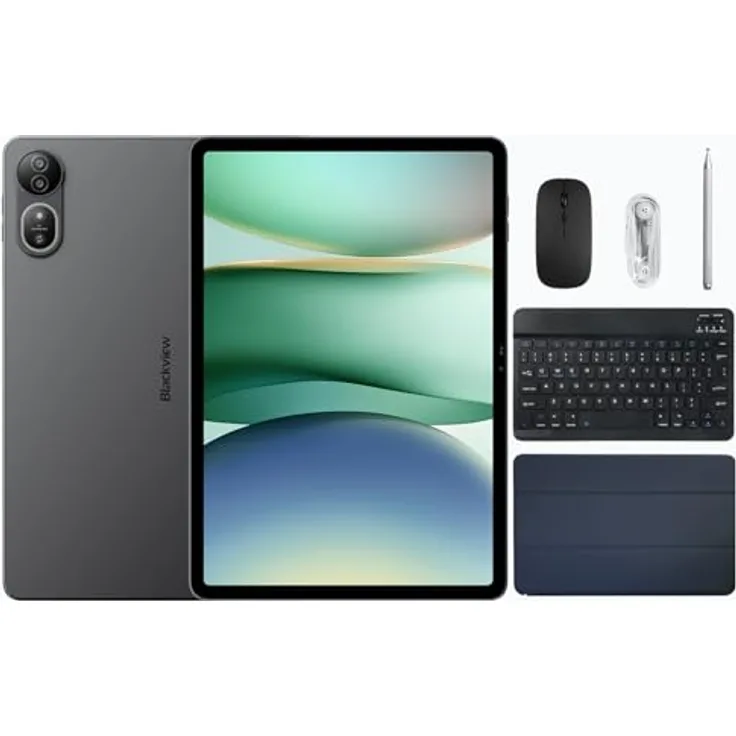 Blackview MEGA 12 | 12,2" 2.4K 120Hz | 48GB RAM + 256GB (2TB) | Space Grey | Tablet 5G | Android 16 | Dimensity 7200 | 50MP + 13MP | 10000mAh | IP69K | WiFi 6E | Inklusive BT-Tastatur & Drahtlose Maus 