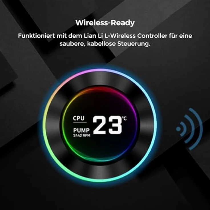 Lian-Li Hydroshift II LCD-C 360TL ARGB, CPU Wasserkühler mit 12 cm Lüftern, variabler Geschwindigkeit 200-2600 RPM, ARGB-Beleuchtung, Schwarz – Bild 8