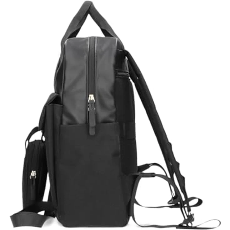 Zwei Laptoprucksack Lou LUR160, 10L mit gepolstertem Laptopfach und abnehmbarer Umhängetasche, schwarz – Bild 5