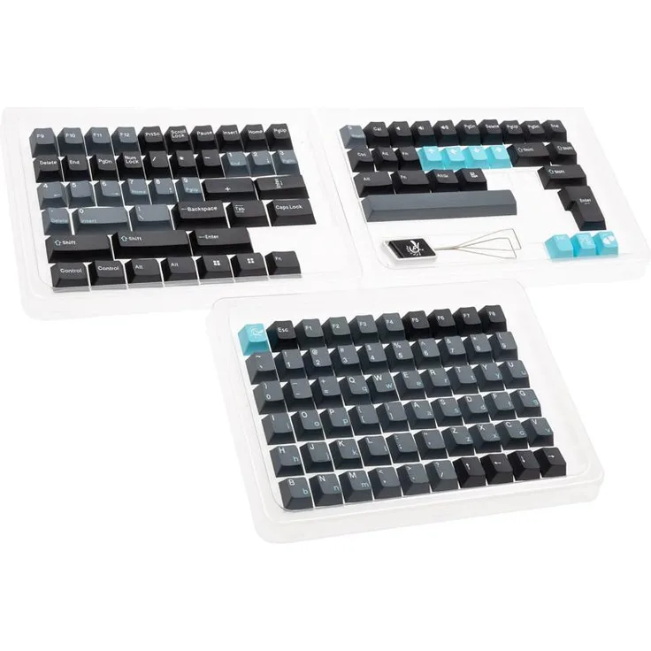 Ducky Skyline PBT Tripleshot Set - 133 Keycaps, Keycaps, Grau