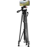 Hama Kamera Stativ Star 153 3D, höhenverstellbar 58–153 cm, bis 3 kg Belastbarkeit, mit Tasche