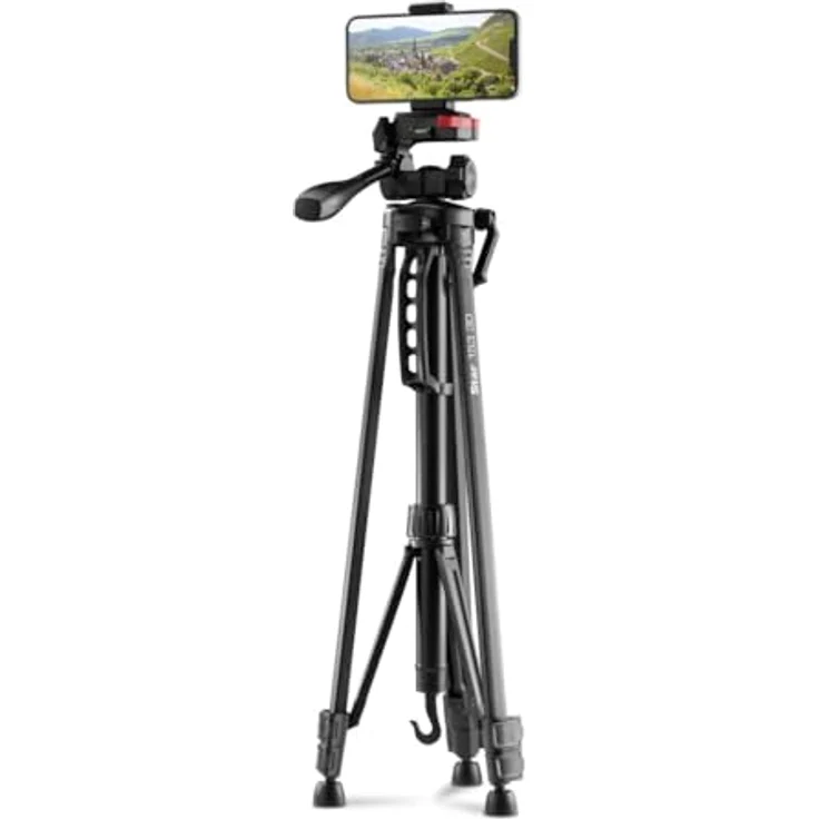 Hama Kamera Stativ Star 153 3D, höhenverstellbar 58–153 cm, bis 3 kg Belastbarkeit, mit Tasche – Bild 1