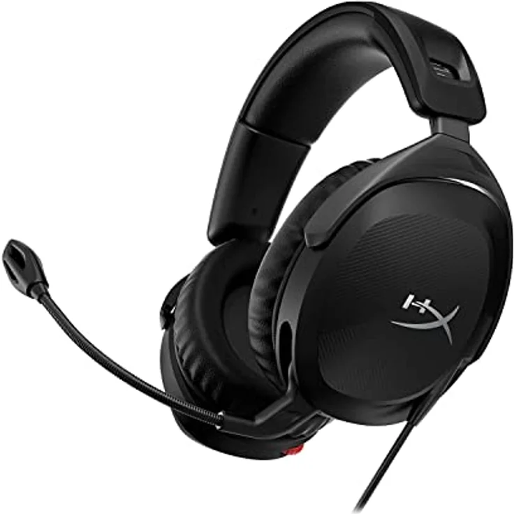 HyperX Cloud Stinger 2 – Größe neu definiert, Leichtes Over-Ear-Headset mit Mikrofon, Stummschaltung durch Wegklappen des Mikrofons, 50mm-Treiber, PC kompatibel, Schwarz – Bild 1