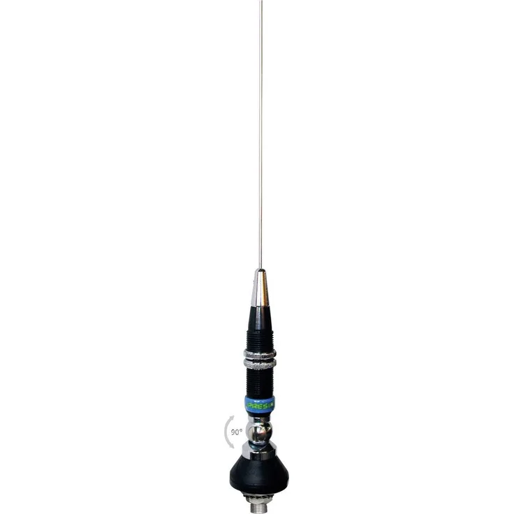 President Antenne Iowa S 60056, CB-Funk Festmontageantenne, 1020 mm, rostfreier Stahl, ca. 5 m Kabel mit PL-Stecker