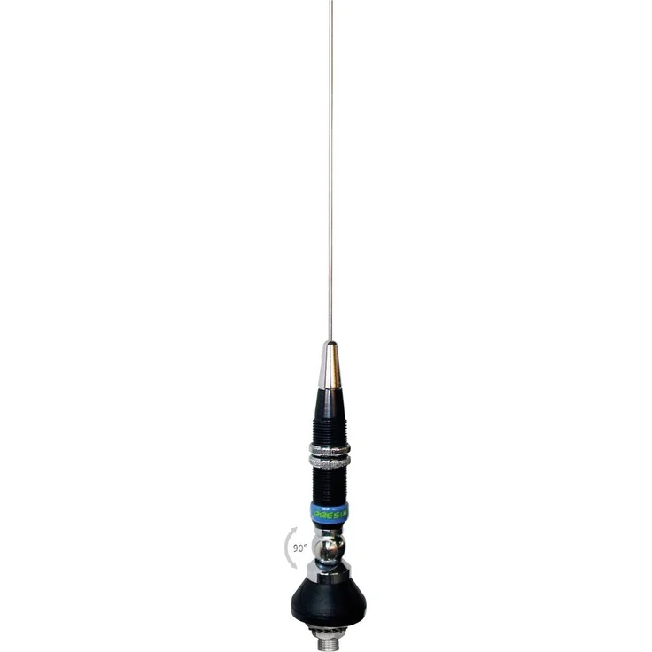 President Antenne Iowa S 60056, CB-Funk Festmontageantenne, 1020 mm, rostfreier Stahl, ca. 5 m Kabel mit PL-Stecker
