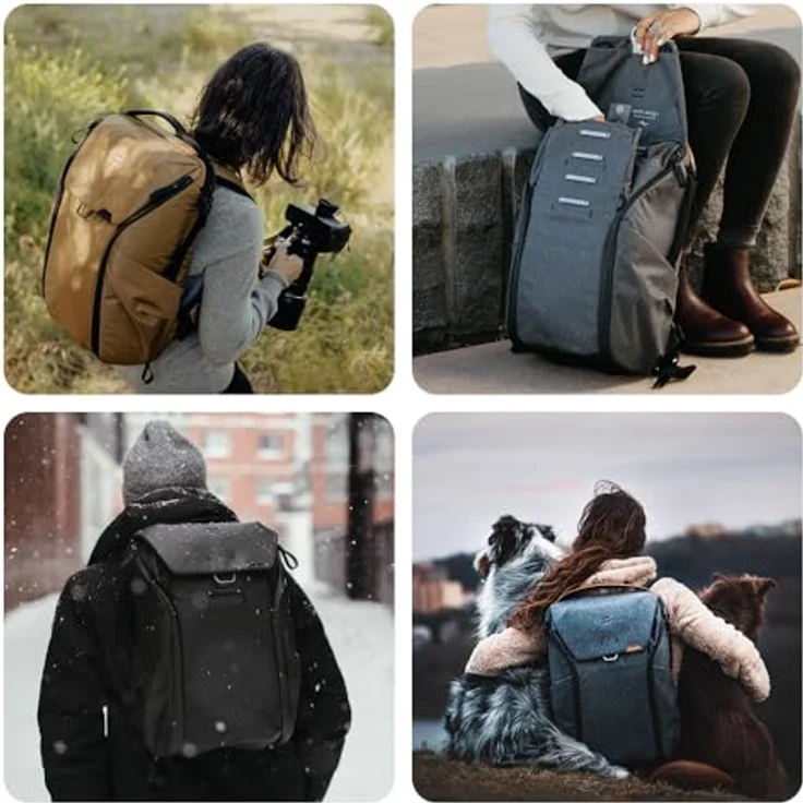 Peak Design Everyday Backpack 30L, Fotorucksack mit patentierter MagLatch-Hardware, wetterfestem 400D-Nylon-Canvas und drei FlexFold-Dividern, Blau – Bild 6