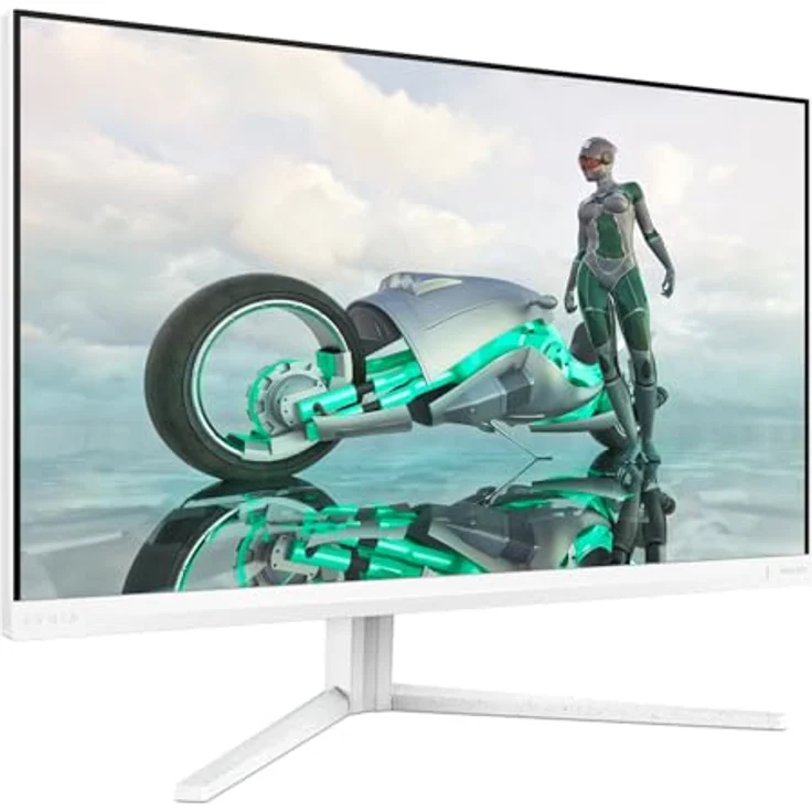 Philips Evnia 27M2N3201A - 27 Zoll Full HD Gaming Monitor, 180 Hz, 0.5 ms, FreeSync Prem., G-Sync Comp., HDR10 (1920x1080, 2X HDMI, DisplayPort) in Weiss – Bild 1
