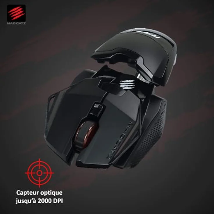 Mad Catz R.A.T. 1+ Maus rechts USB Typ-A Optisch 2000 DPI (MR01MCINBL000-0) – Bild 6