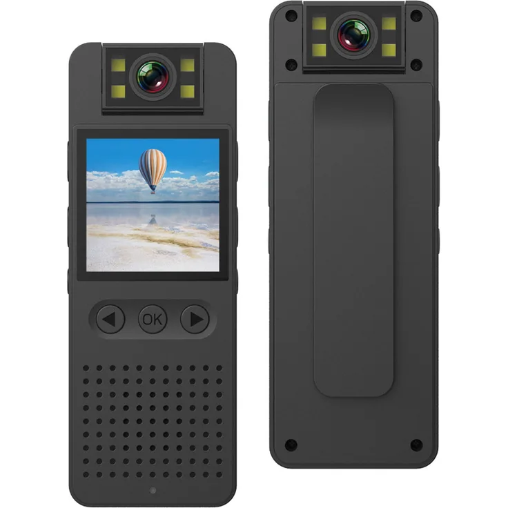 Lixada 1080P HD Mini-Körperkamera, drehbares Objektiv, 4-5 Stunden Akkulaufzeit, Nachtsicht, WLAN-Verbindung, bis zu 256 GB Speicher