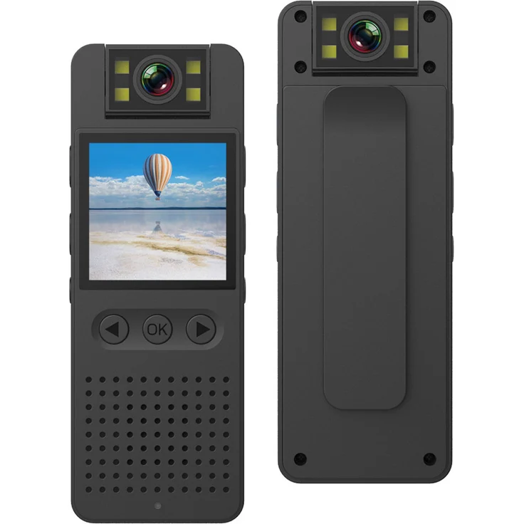 Lixada 1080P HD Mini-Körperkamera, drehbares Objektiv, 4-5 Stunden Akkulaufzeit, Nachtsicht, WLAN-Verbindung, bis zu 256 GB Speicher