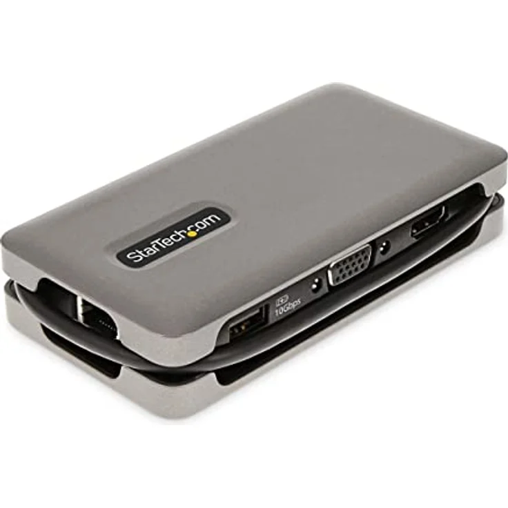 StarTech.com USB-C Multiport Adapter - USB C auf VGA/4K 60Hz HDMI Adapter - 3-Port USBC Hub - 100W PD - GbE - USB C Dockingstation/Laptop Dock - Mini Dock USB C Adapter - 30 cm Kabel (DKT31CVHPD3) – Bild 3