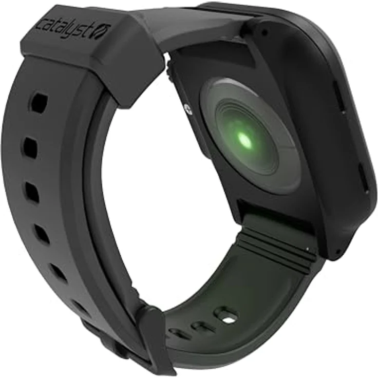 Catalyst wasserdichte Hülle für Apple Watch 44mm (SE/6/5/4), Schwarz/Grau, hypoallergenes Silikon, stoßfest, fallfest – Bild 3