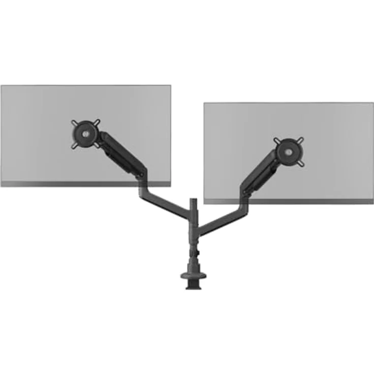 One For All DM5210, Heavy Duty Dual Monitorarm für 17-50 Zoll Monitore, Tragkraft 20 kg pro Bildschirm, Kabelmanagement, Klemme und Öse montagemöglichkeit – Bild 4