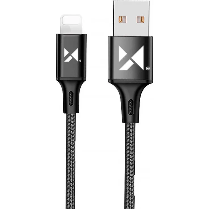 Wozinsky USB auf Lightning Kabel 2,4A 1m Schwarz (WUC-L1B) - Robustes Zubehör für schnelles Laden und Datenübertragung, kompatibel mit iOS-Geräten