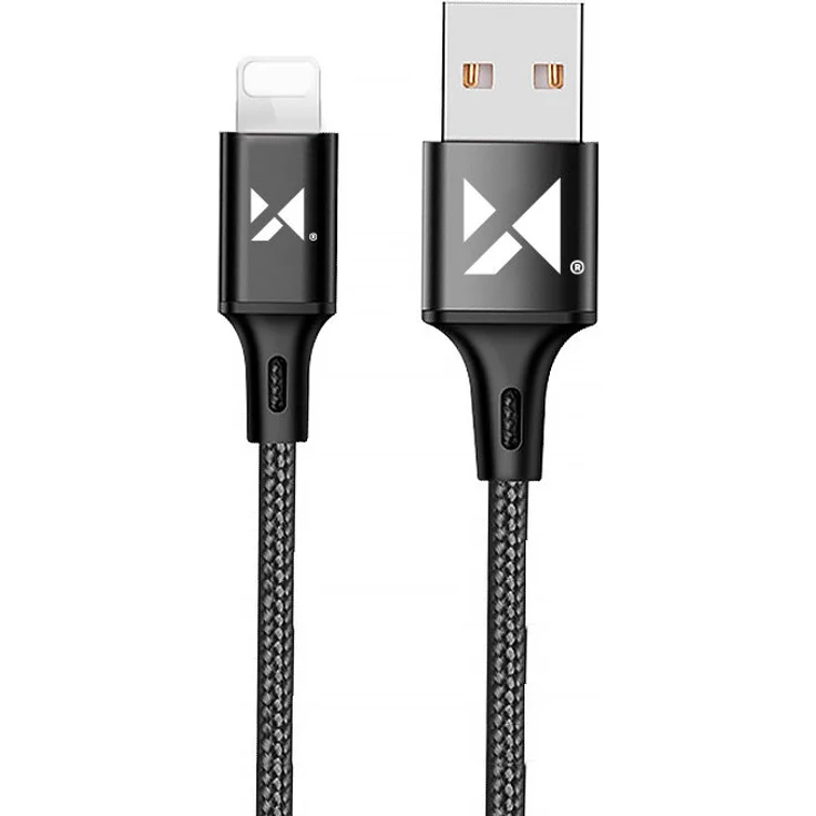 Wozinsky USB auf Lightning Kabel 2,4A 1m Schwarz (WUC-L1B) - Robustes Zubehör für schnelles Laden und Datenübertragung, kompatibel mit iOS-Geräten