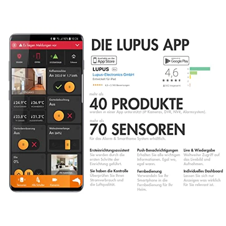 Lupus-Electronics 12112 XT1 Plus Starter Pack, SmartHome Alarmanlage, App Zugriff, Größtes Zubehörsortiment – Bild 3