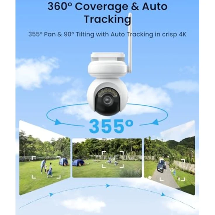 Reolink Altas PT Ultra, 4K Solar Überwachungskamera Aussen Akku mit ColorX-Nachtsicht, Auto-Tracking, Wi-Fi 6 – Bild 2