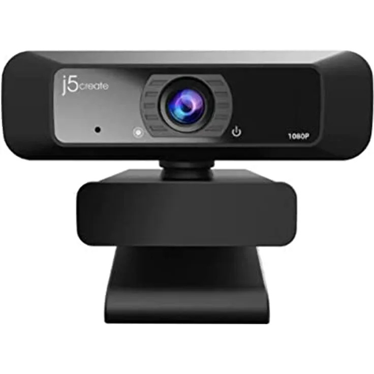 j5create JVCU100-N USB HD Webcam, 1080p Full HD mit 360° Rotation und High-Fidelity-Mikrofon