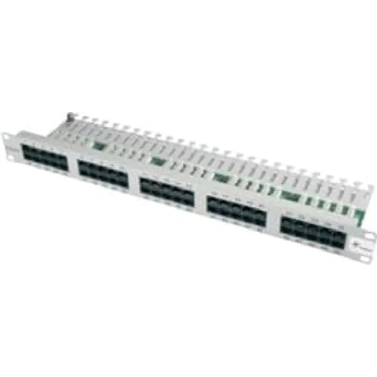Telegärtner ISDN/Telephone Patch Panel MPPI50-H - Patch Panel - RJ-45 X 50 - Hellgrau, RAL 7035 - 1U - 48,30cm (19 Zoll) (J02024L0002)