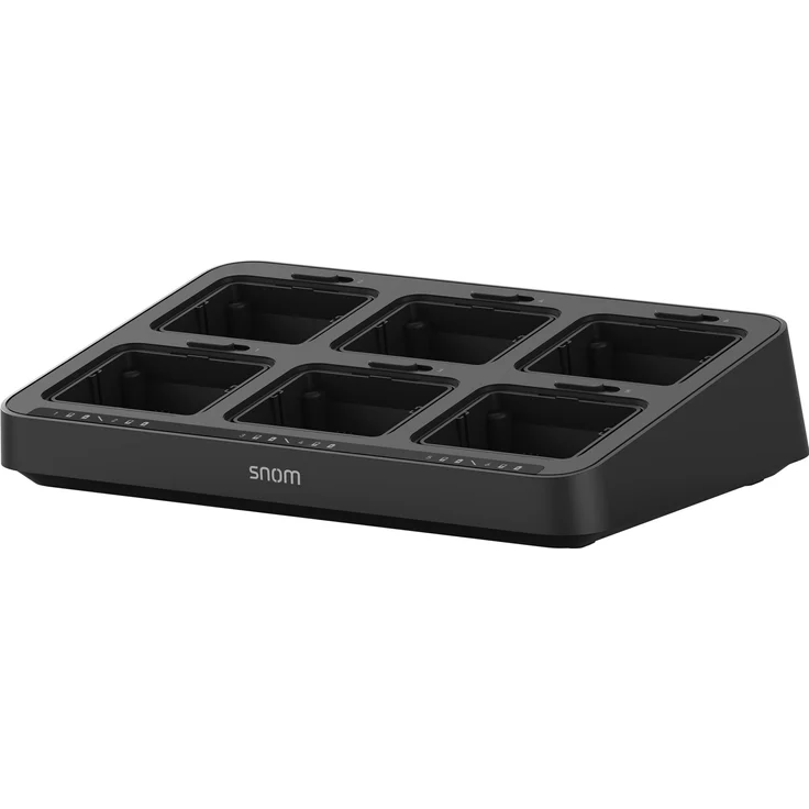 Snom MC10 Multicharger, Ladestation für bis zu 6 Handgeräte, platzsparendes Design, schwarz
