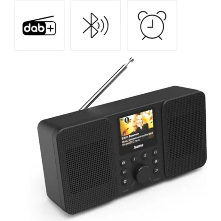 Hama DIR10, Bluetooth DAB/DAB+/FM Radio, Schwarz, mit Internetradio und App-Kompatibilität – Bild 2