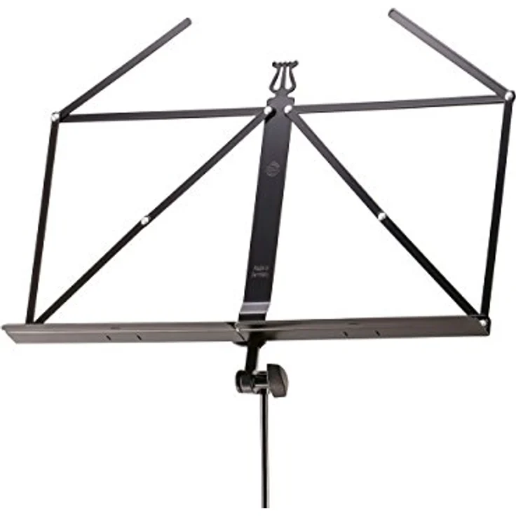 K&M 10052 Notenpult Schwarz – extra hoher Notenständer - 64 bis 150 cm langes, ausziehbares Metall-Stativ – Bild 2