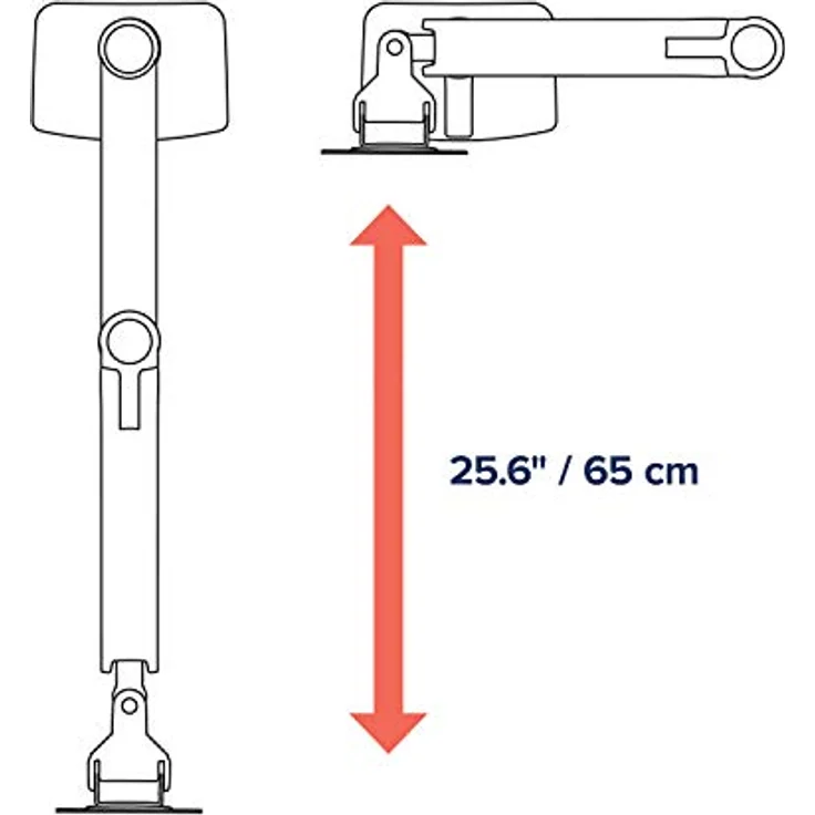 ERGOTRON 45-492-216 LX Doppelschirmlösung für Tischmontage LX hoher Pfahl – Bild 5