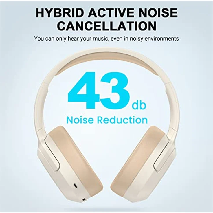 Edifier Kabellose Kopfhörer W820NB Plus, ANC (Elfenbein) – Bild 5