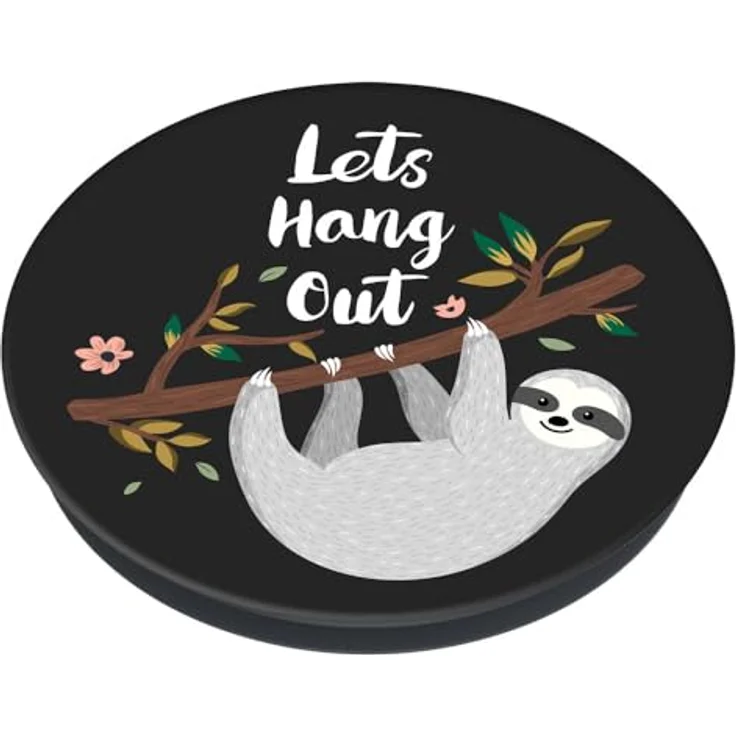Popsockets PopGrip Basic - Hang Out, Smartphone-Halterung und Ständer mit flexiblem Griff für Ein-Hand-Bedienung, Schwarz – Bild 3