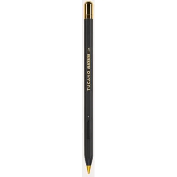 Tucano Blackbeak Pencil für iPad, Aktiver kapazitiver Stift in schwarz mit goldenen Details, Handflächen-Ablehnungstechnologie, USB-C, inkl. magnetischer Halterung und Ersatzspitzen – Bild 1