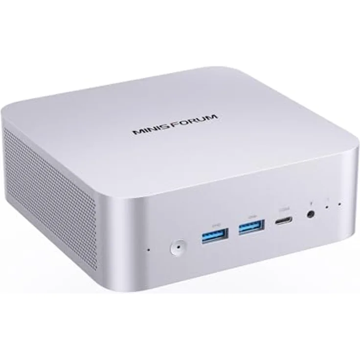 MINIS FORUM AI X1-470 Mini PC, AMD Ryzen AI 9 HX470 (12C/24T, bis zu 5,2 GHz), 32 GB DDR5 RAM, 1 TB M.2 SSD, 4K@120 Hz HDMI/DP/USB4, Dual Speaker/DMIC, 2.5G LAN, Wi-Fi 7/BT 5.4