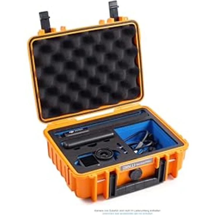 B & W International Transportkoffer, stabil und wasserdicht IP67, Innenmaße 250 x 175 x 95 mm, schwarz/blau – Bild 3