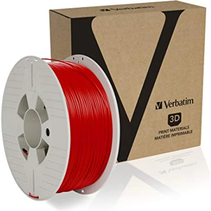 Verbatim PLA-Filament 3D-Druck, 1,75mm, 1kg, Hochleistungs-Polyactid-Filament zur Materialextrusion, für 3D-Drucker und 3D-Stift, 3D-Drucker-Filament aus PLA, 1 Spule 335m, rot – Bild 2