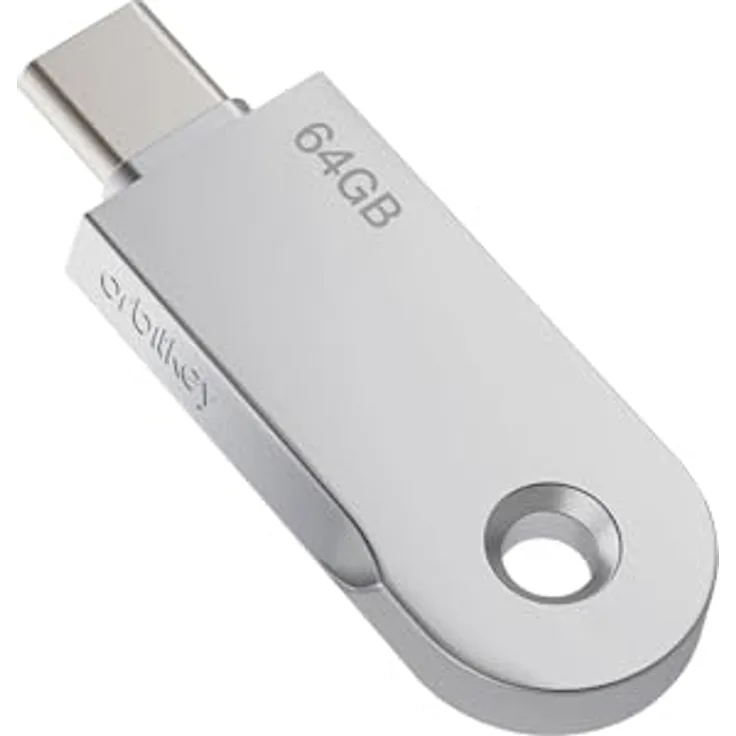 Orbitkey USB-C Daumenlaufwerk, 32 GB mit Schnellübertragungschip und schlankem Profil für Schlüssel-Organizer