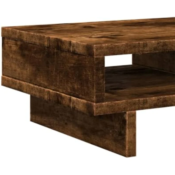 vidaXL Monitorständer Räuchereiche, Holzwerkstoff mit 2 Fächern, 50x27x15 cm, max. Belastbarkeit 25 kg – Bild 4