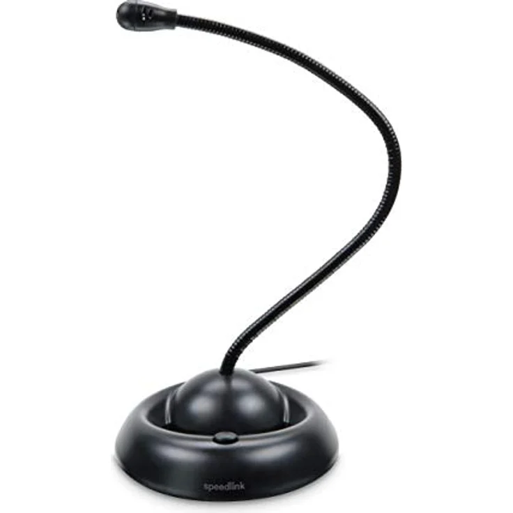 Speedlink LUCENT USB flexibles Desktop-Mikrofon – flexibler Mikrofonhals, einfache Installation, schwarz – Bild 2