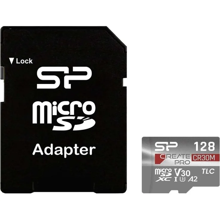 Silicon Power MicroSD Card CreatePro CR30M, 128 GB, UHS-1, Klasse 10