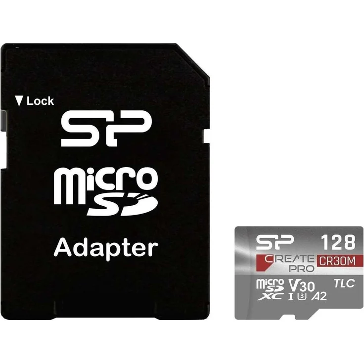 Silicon Power MicroSD Card CreatePro CR30M, 128 GB, UHS-1, Klasse 10