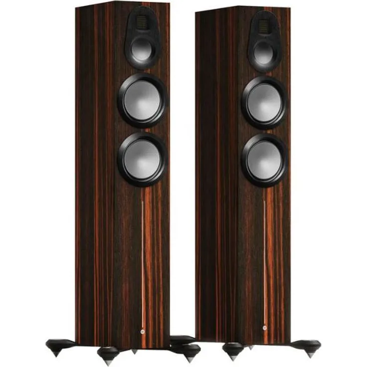 Monitor Audio Gold 300 6G, 3-Wege Standlautsprecher mit 250 W Belastbarkeit und 28 Hz Frequenzgang, schwarz