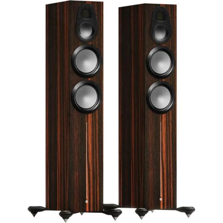 Monitor Audio Gold 300 6G, 3-Wege Standlautsprecher mit 250 W Belastbarkeit und 28 Hz Frequenzgang, schwarz