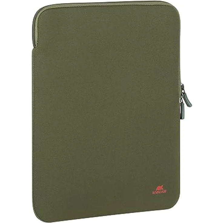 Rivacase Anti-shock Case für MacBook 13", vertikale Notebooktasche aus Neopren und Polyester, khaki-grün – Bild 1