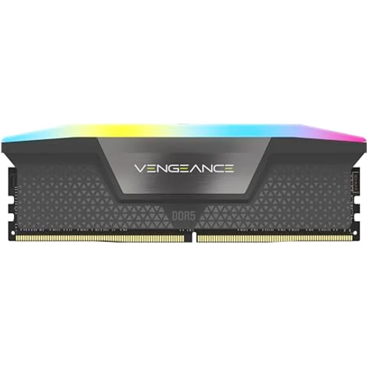 Corsair Vengeance RGB DDR5-RAM, 32GB (1 x 32GB, 6000MHz, DIMM) mit On-Die ECC, Schwarz – Bild 1