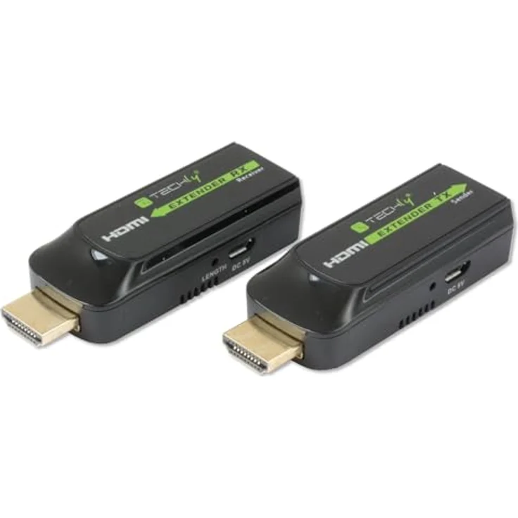 Techly HDMI Signalverstärker, Full HD bis 1080p @ 60Hz, 40m Reichweite über Cat. 6/6A/7 – Bild 1