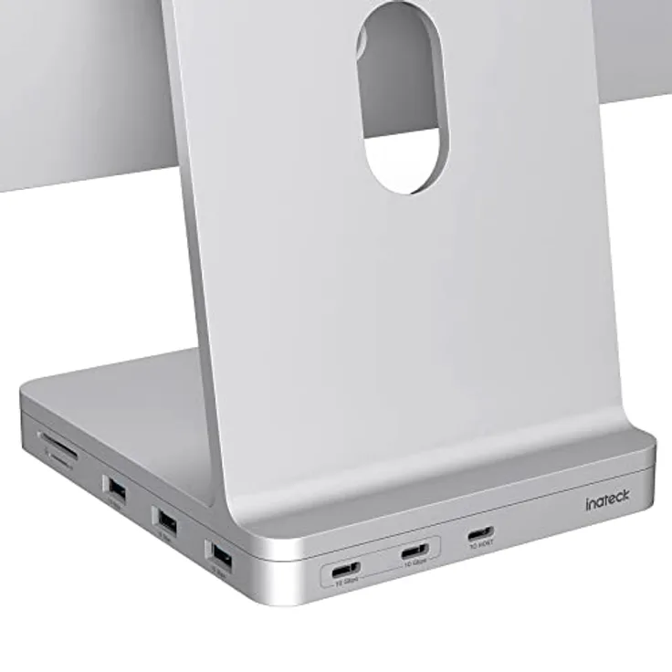 Inateck USB C Hub DK2001 für iMac 24 Zoll 2021/2023, 8-in-1 Aluminium USB Hub mit NVMe SSD Gehäuse, USB 3.2 Gen 2, USB C 10 Gbit/s, SD/TF Kartenleser