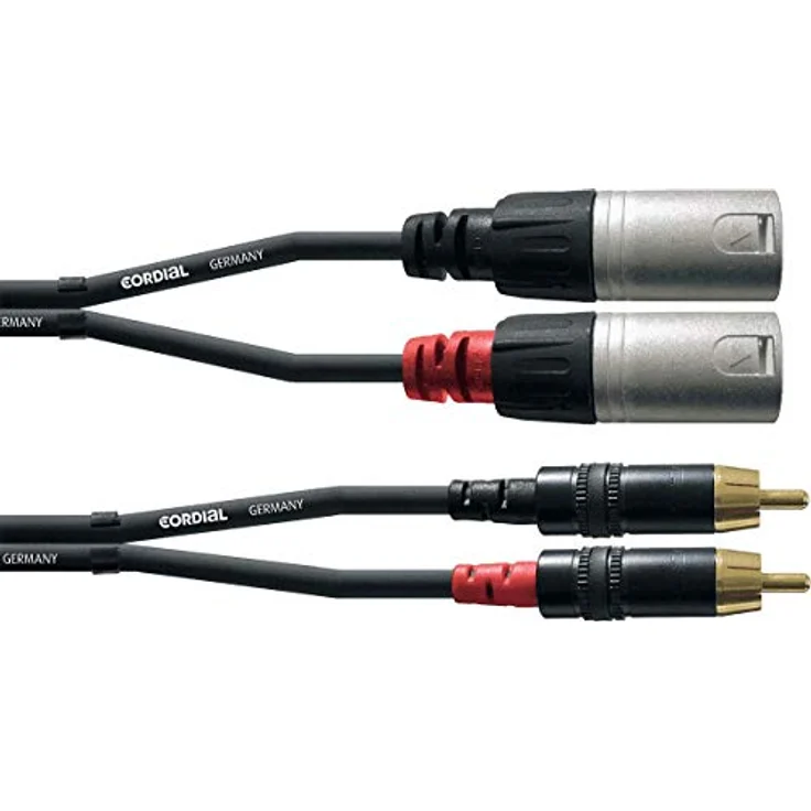 CORDIAL CABLES Duales Audiokabel XLR Stecker/RCA 3 m AUDIO Essentials RCA KABEL – Bild 1