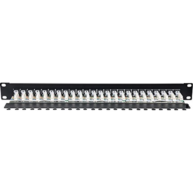 Intellinet 24 Port Netzwerk-Patchpanel, CAT 6, 1 HE, bestückt, abschließbar, 483 mm (19 Zoll) – Bild 4