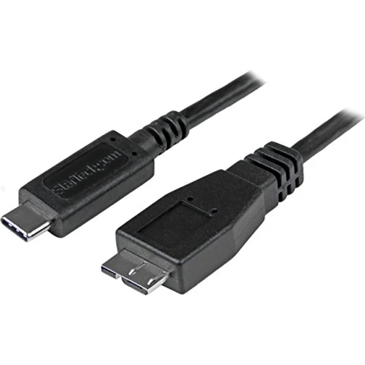 StarTech.com USB-C auf Micro B Kabel - 0,5m - USB 3,1 (10 Gbit/s) - USB 3,1 Typ C zu Micro USB Typ B Kabel - Thunderbolt 3 kompatibel - USB-Kabel - USB-C (M) bis Micro-USB Type B (M) - USB 3,1 Gen 2 - 50cm - Schwarz (USB31CUB50CM) – Bild 2