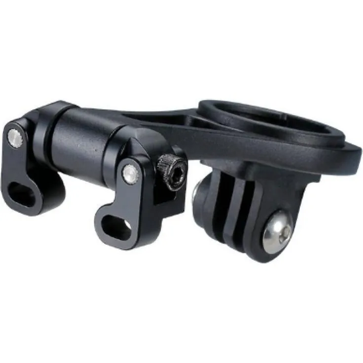 BBB BCP-99 Fahrradcomputer Bracket Lenkerband Vorbau Mount Duo, CNC-gefräster Aluminiumhalter für Garmin und Wahoo, schwarz