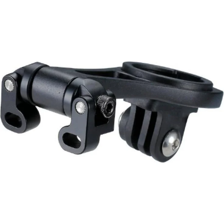 BBB BCP-99 Fahrradcomputer Bracket Lenkerband Vorbau Mount Duo, CNC-gefräster Aluminiumhalter für Garmin und Wahoo, schwarz
