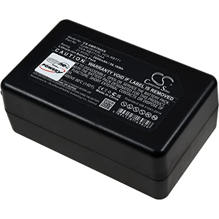 akku-net Akku kompatibel mit Samsung Typ DJ96-00193E, 21,6V, Li-Ion, hohe Kapazität mit 2600mAh/56Wh, Schwarz – Bild 2